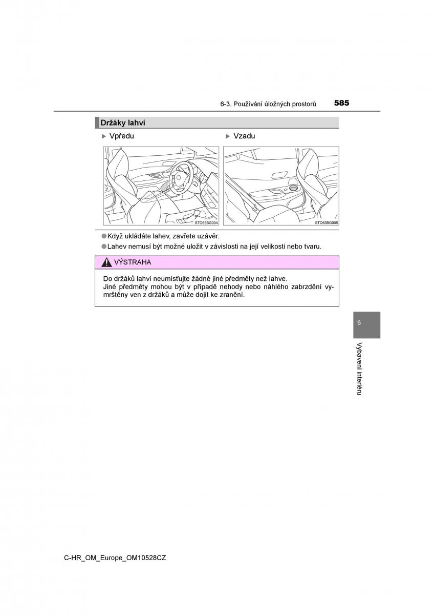 Toyota C HR navod k obsludze / page 585