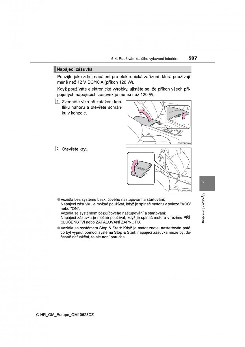 Toyota C HR navod k obsludze / page 597