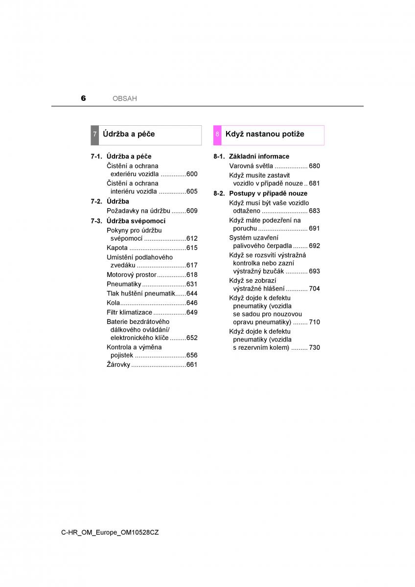 Toyota C HR navod k obsludze / page 6