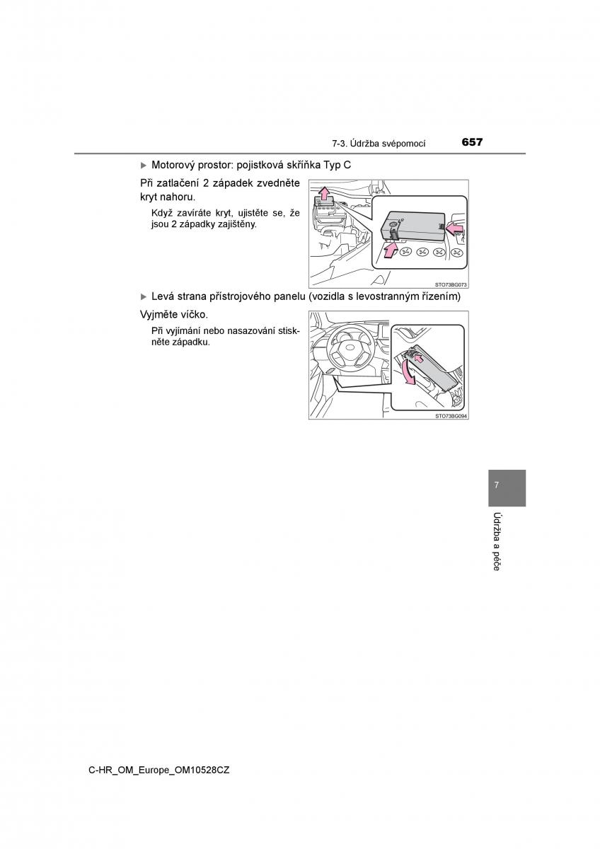 Toyota C HR navod k obsludze / page 657