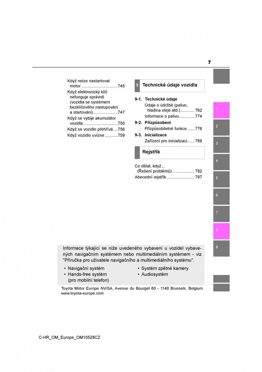 Toyota C HR navod k obsludze / page 7