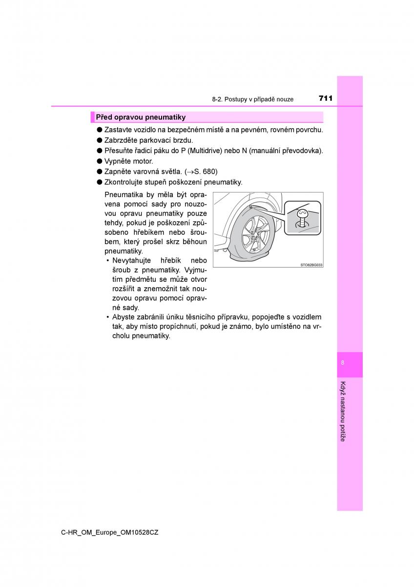 Toyota C HR navod k obsludze / page 711