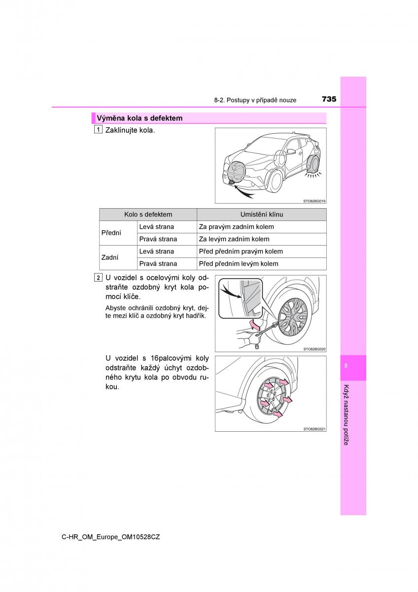 Toyota C HR navod k obsludze / page 735