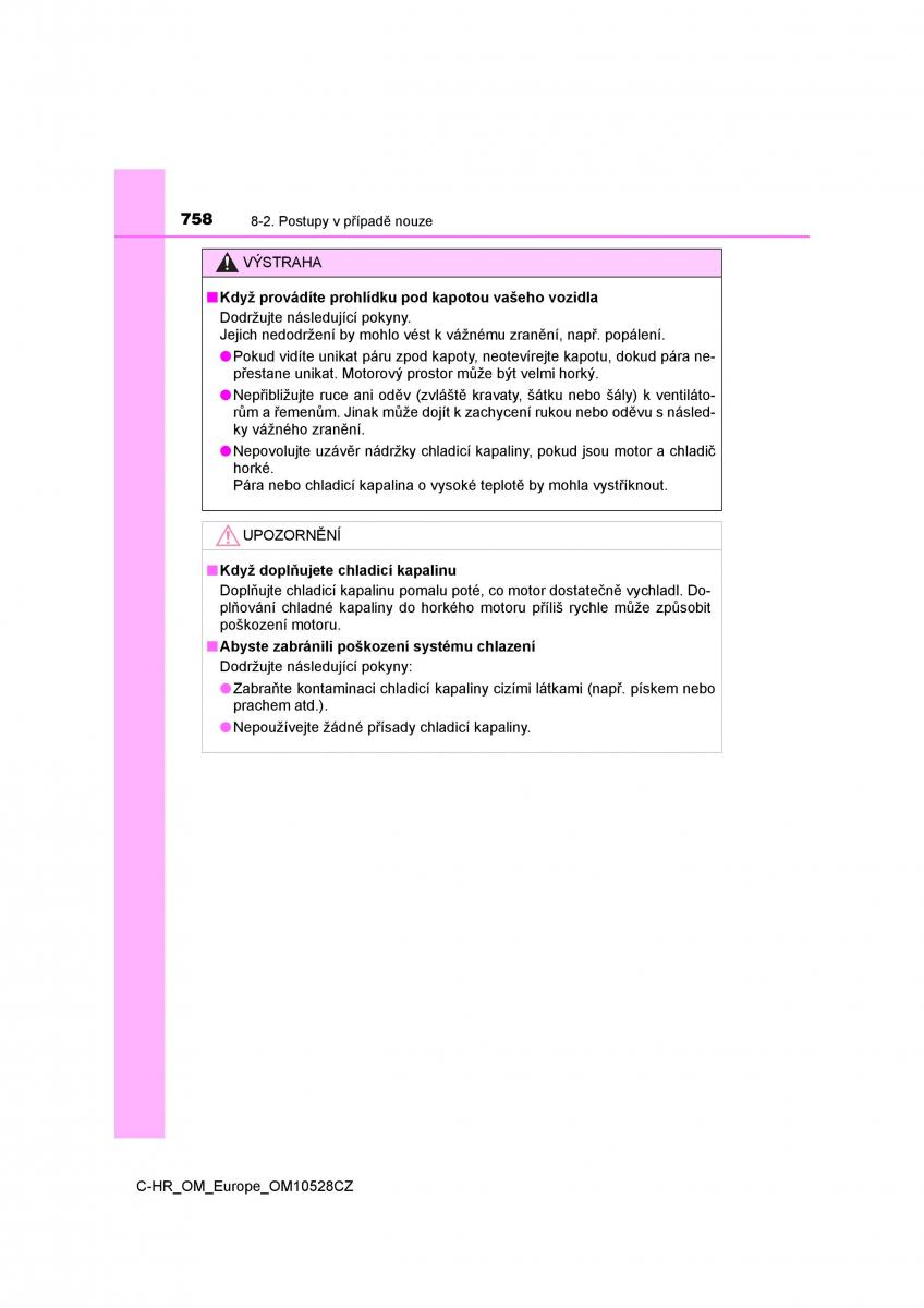 Toyota C HR navod k obsludze / page 758
