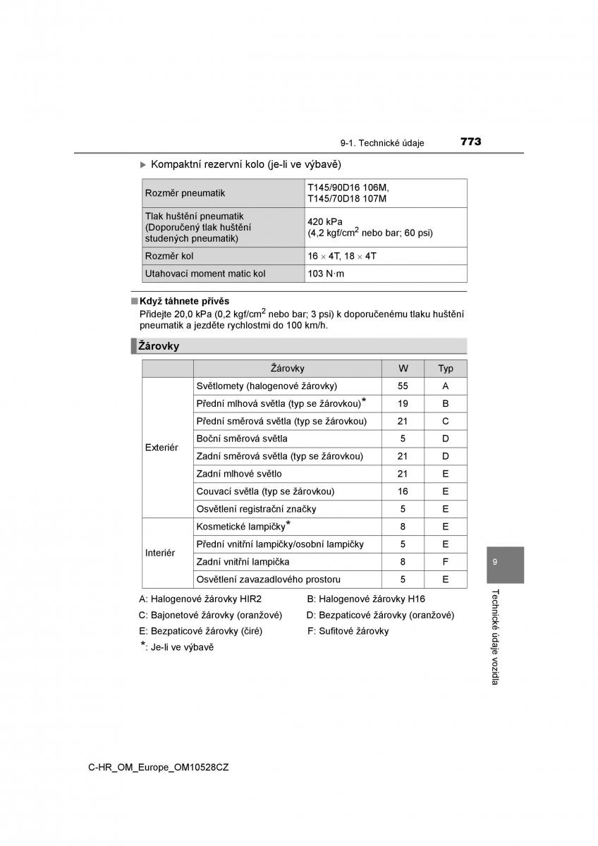 Toyota C HR navod k obsludze / page 773