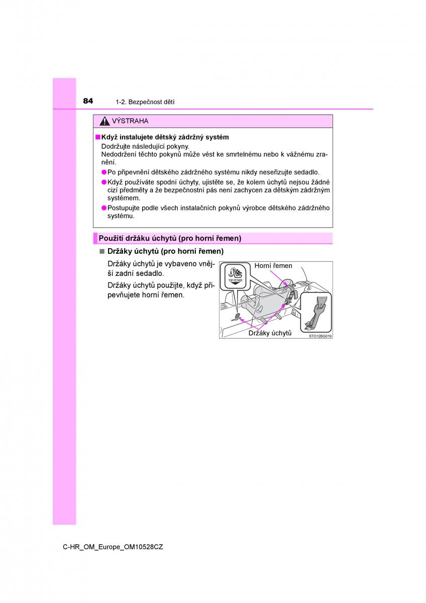 Toyota C HR navod k obsludze / page 84