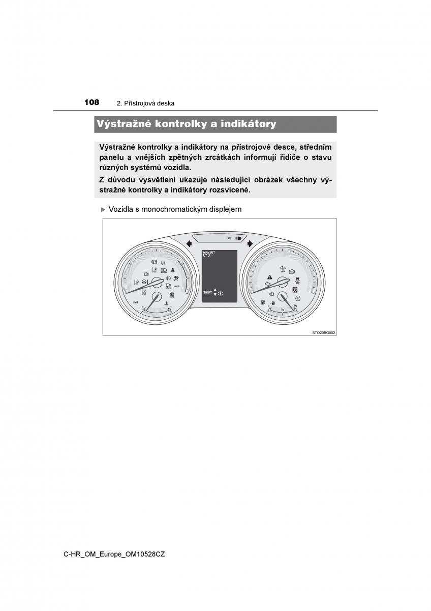 Toyota C HR navod k obsludze / page 108