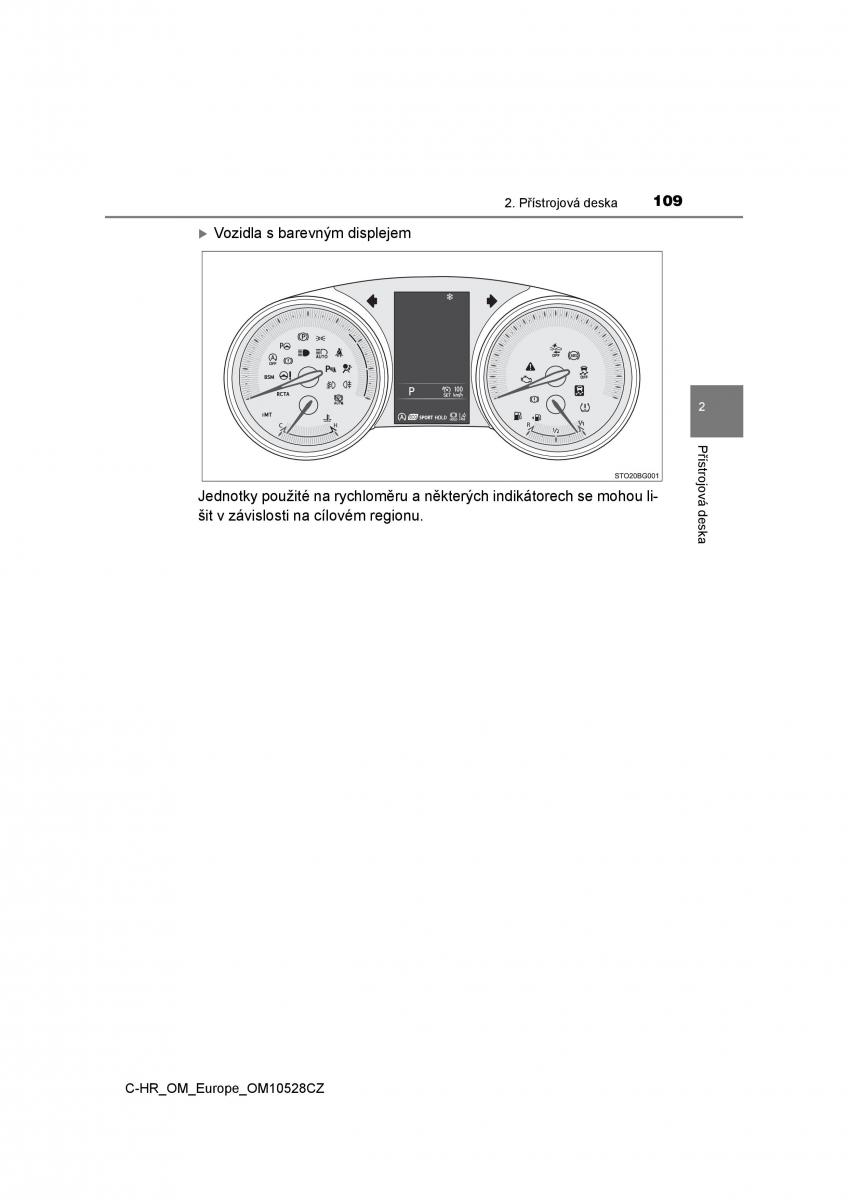 Toyota C HR navod k obsludze / page 109