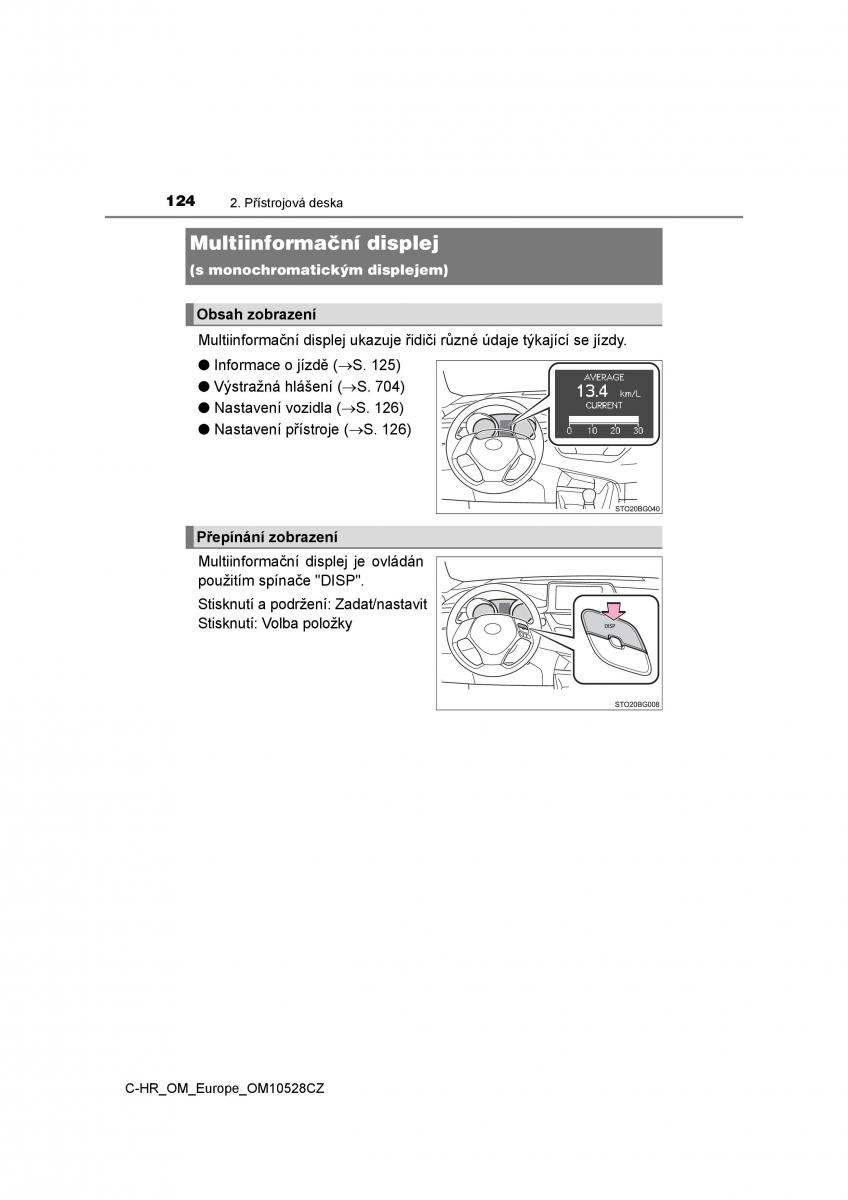 Toyota C HR navod k obsludze / page 124