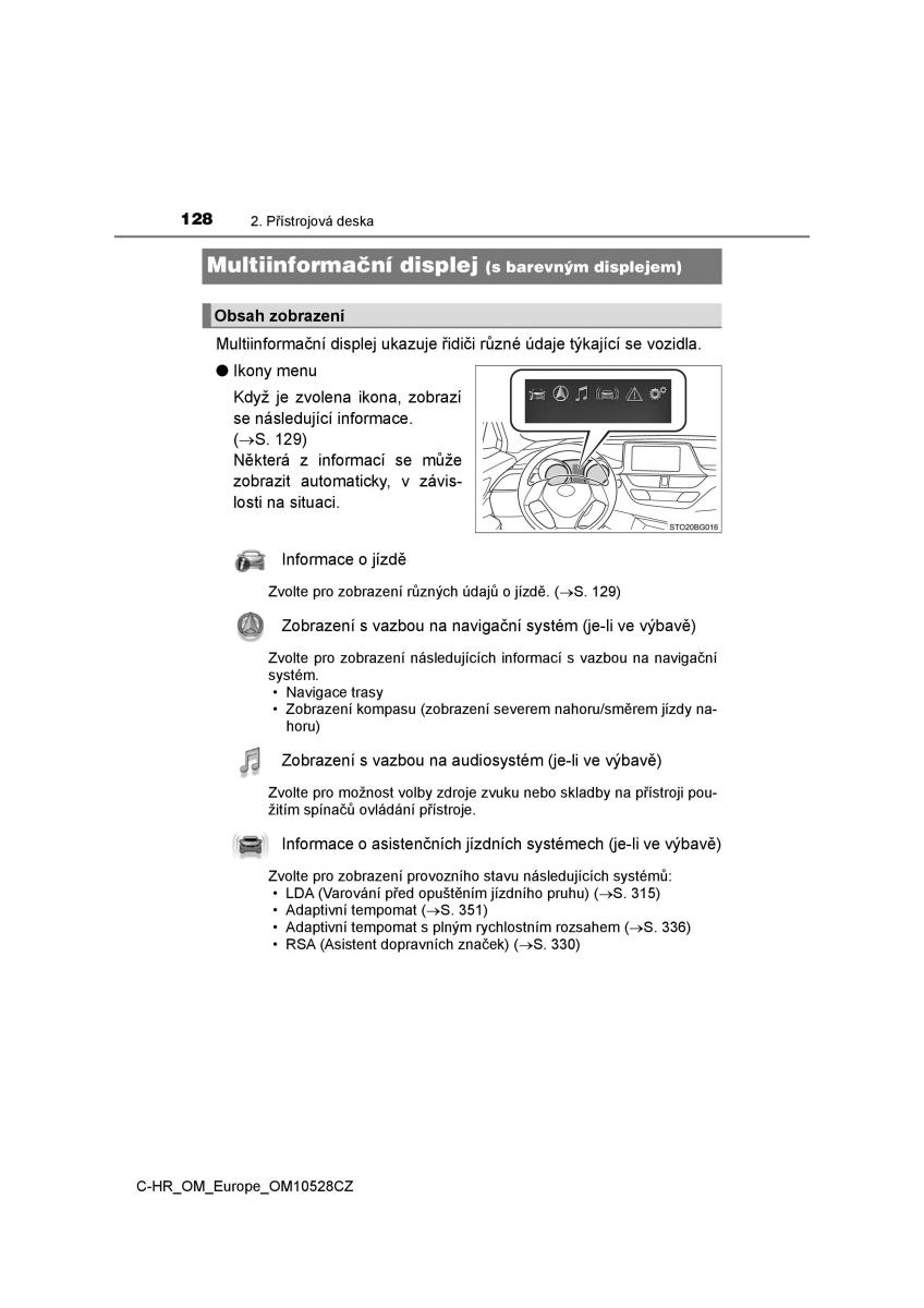 Toyota C HR navod k obsludze / page 128