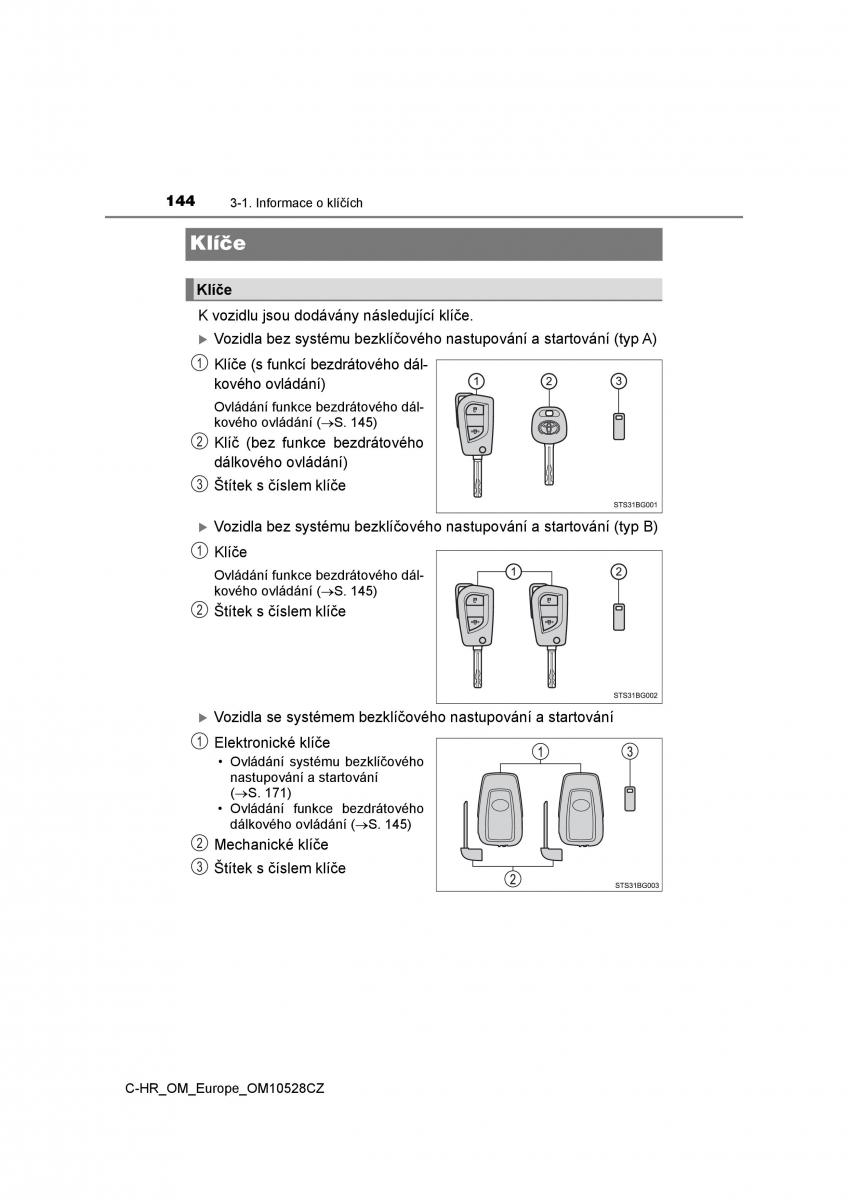 Toyota C HR navod k obsludze / page 144