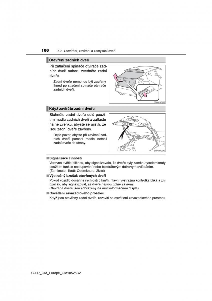 Toyota C HR navod k obsludze / page 166