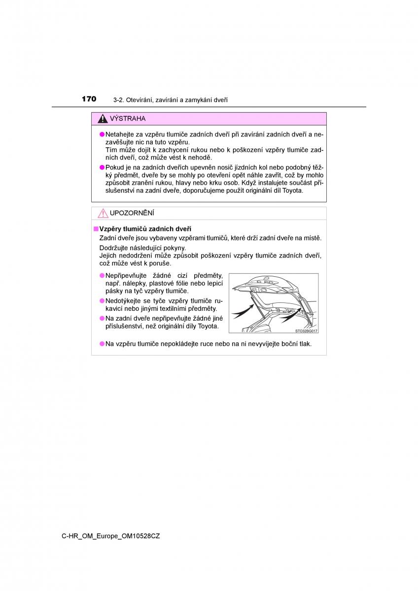 Toyota C HR navod k obsludze / page 170