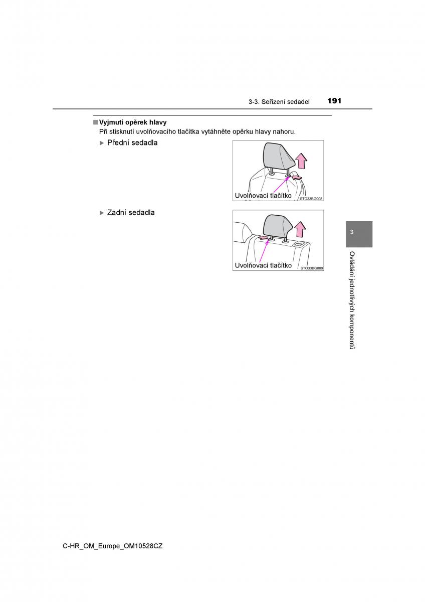 Toyota C HR navod k obsludze / page 191