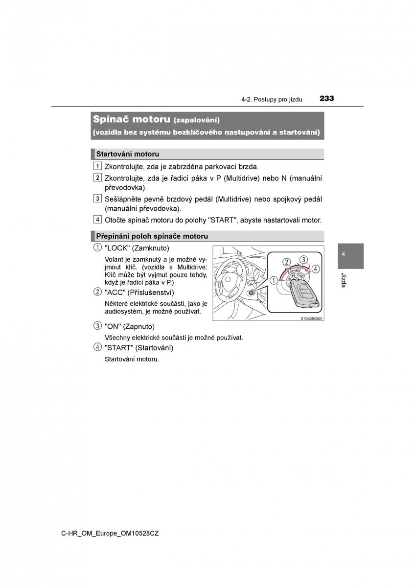 Toyota C HR navod k obsludze / page 233