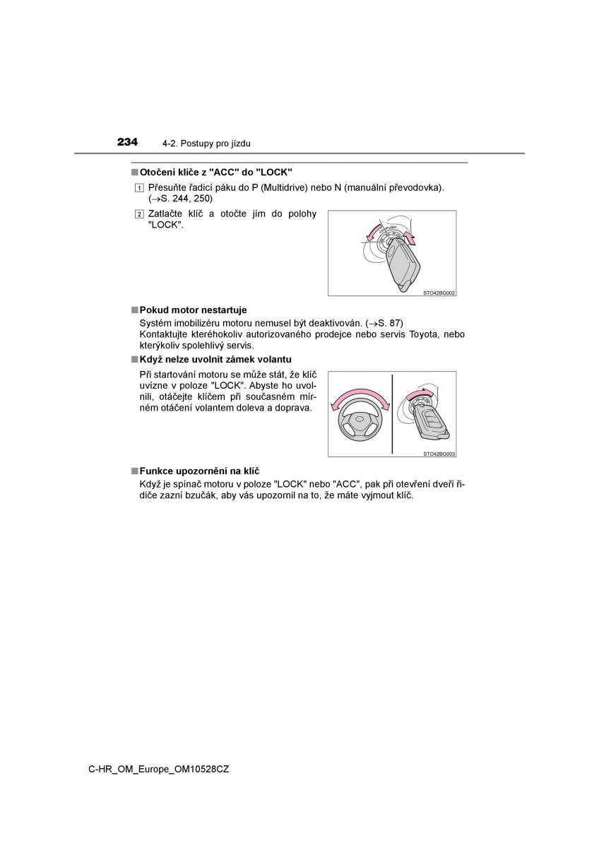 Toyota C HR navod k obsludze / page 234