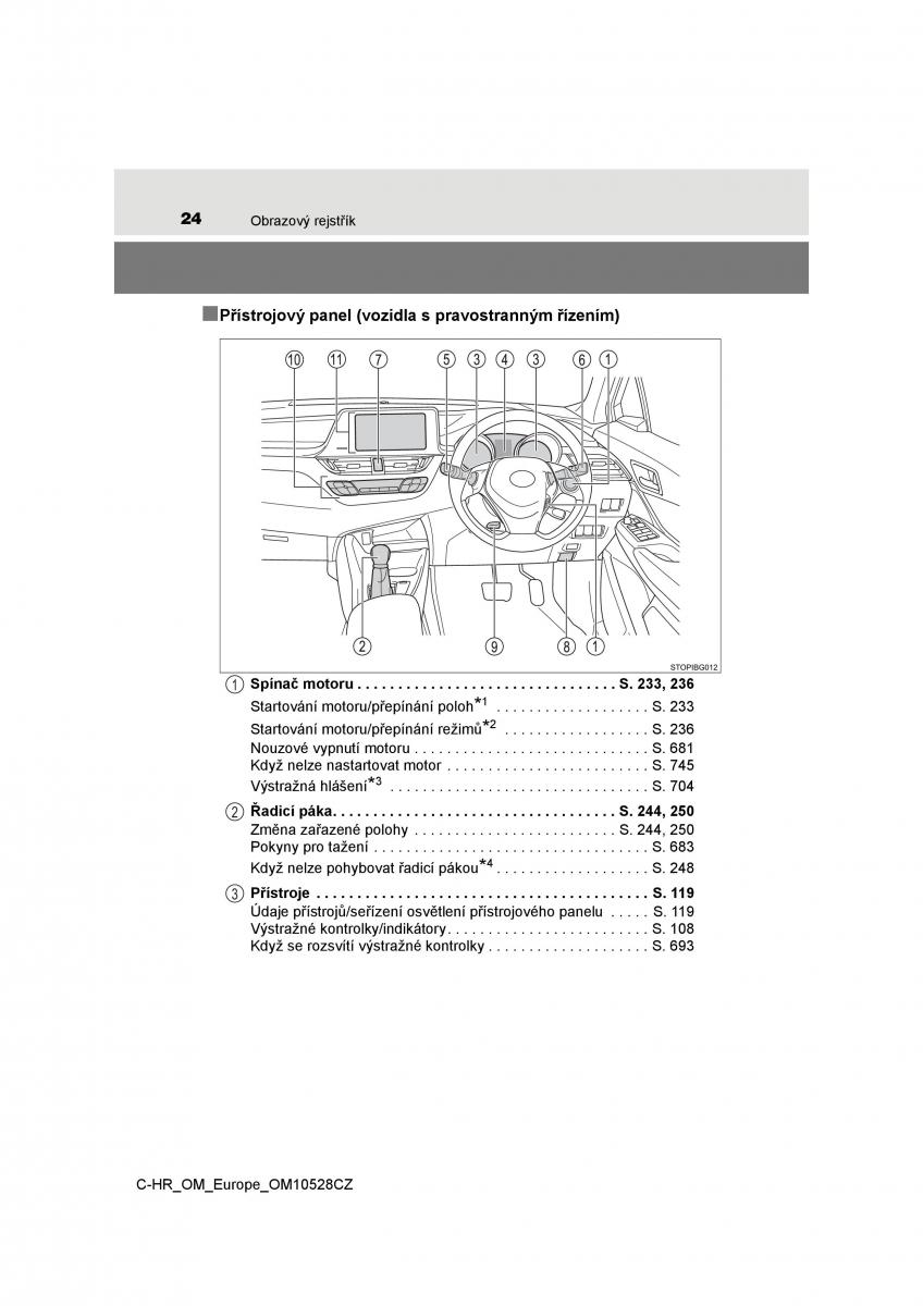 Toyota C HR navod k obsludze / page 24