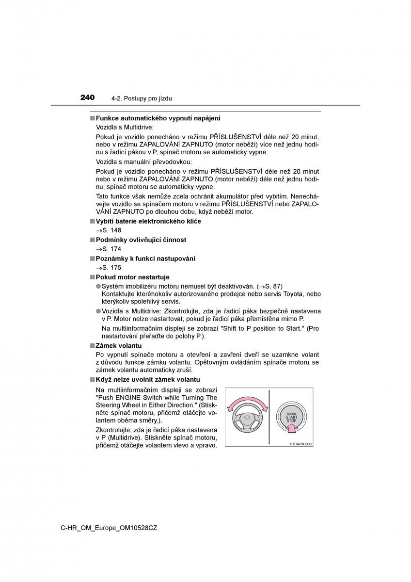 Toyota C HR navod k obsludze / page 240