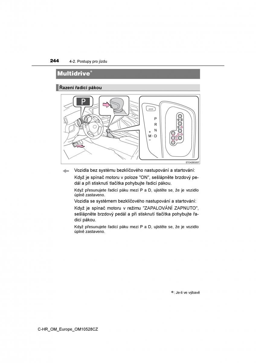 Toyota C HR navod k obsludze / page 244