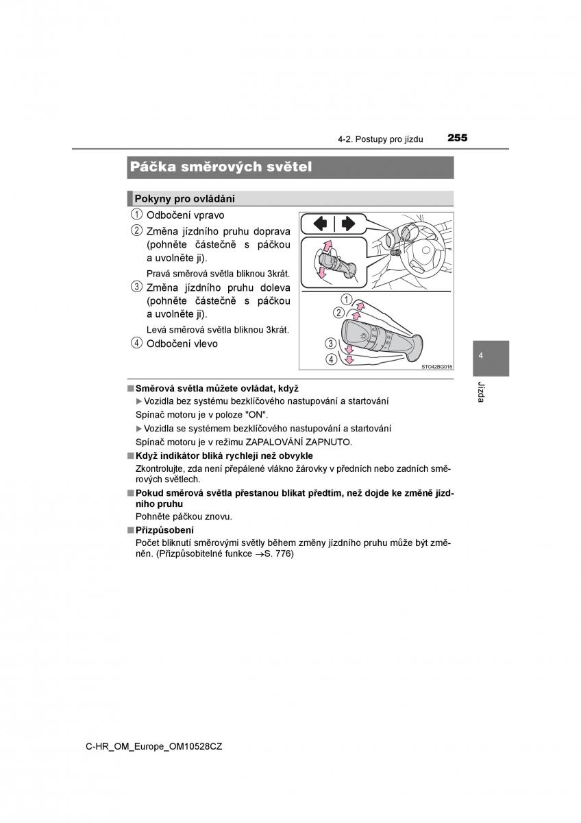 Toyota C HR navod k obsludze / page 255