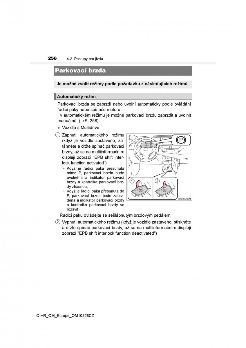 Toyota C HR navod k obsludze / page 256