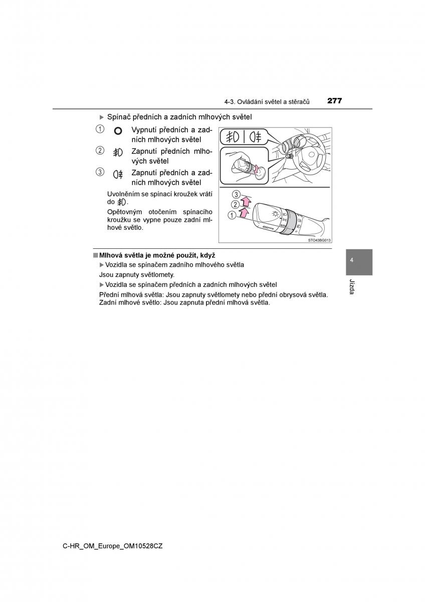 Toyota C HR navod k obsludze / page 277