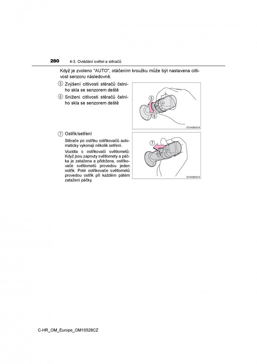 Toyota C HR navod k obsludze / page 280