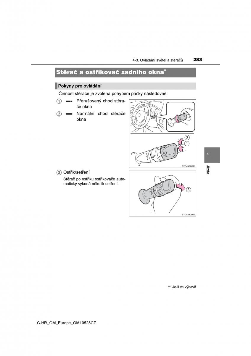 Toyota C HR navod k obsludze / page 283