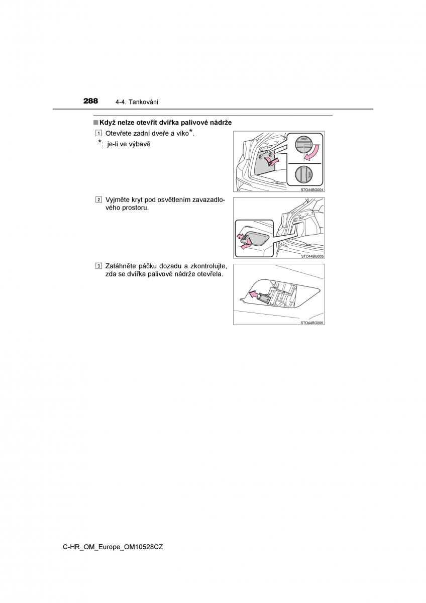 Toyota C HR navod k obsludze / page 288