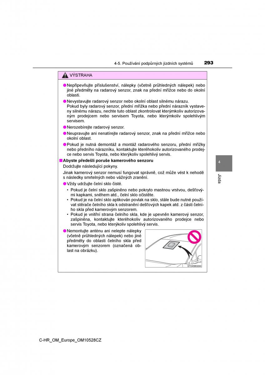 Toyota C HR navod k obsludze / page 293