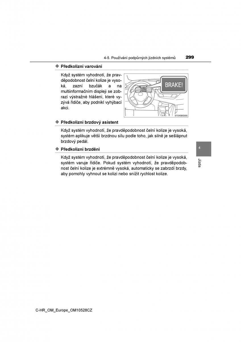 Toyota C HR navod k obsludze / page 299