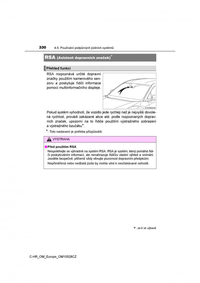 Toyota C HR navod k obsludze / page 330