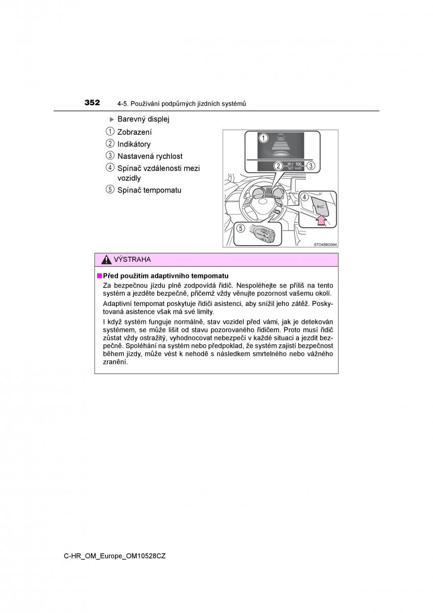 Toyota C HR navod k obsludze / page 352