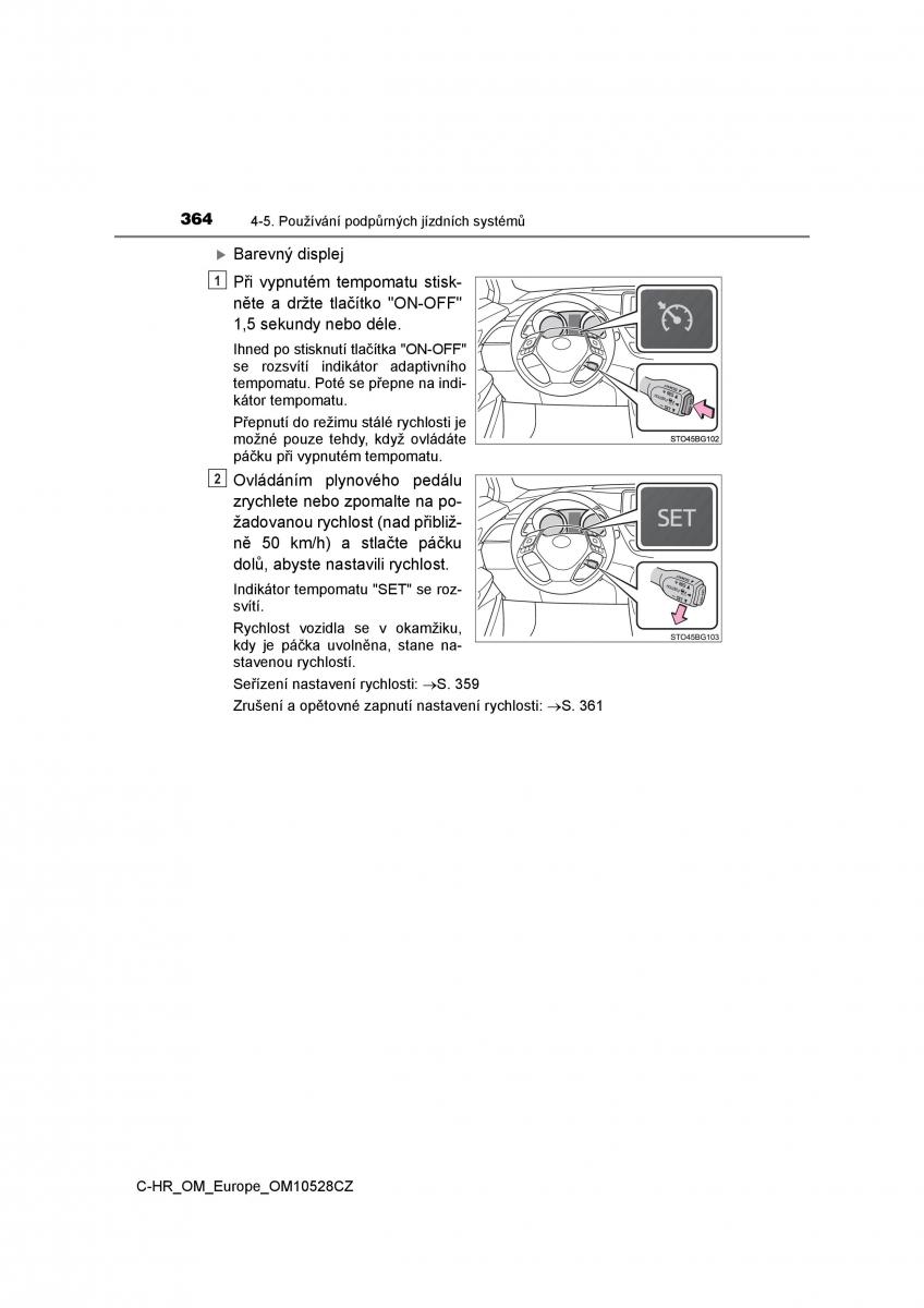 Toyota C HR navod k obsludze / page 364