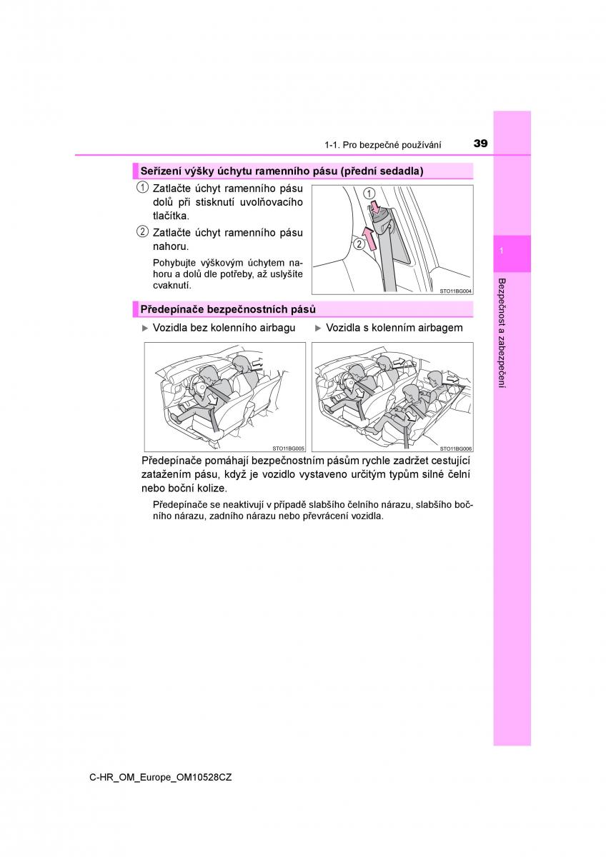 Toyota C HR navod k obsludze / page 39