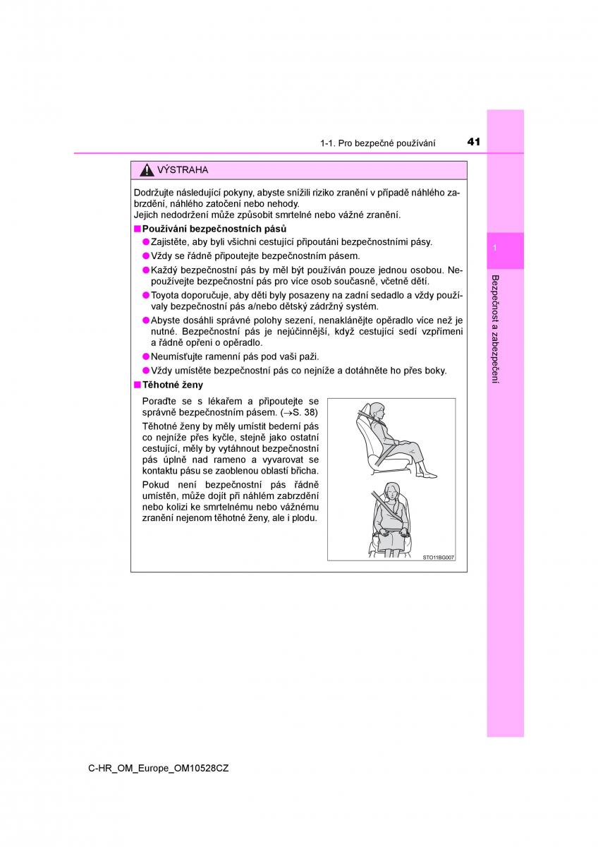 Toyota C HR navod k obsludze / page 41