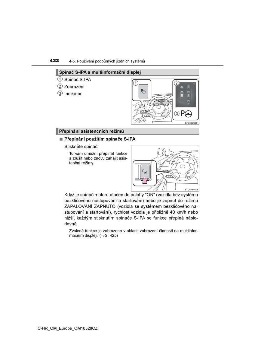 Toyota C HR navod k obsludze / page 422