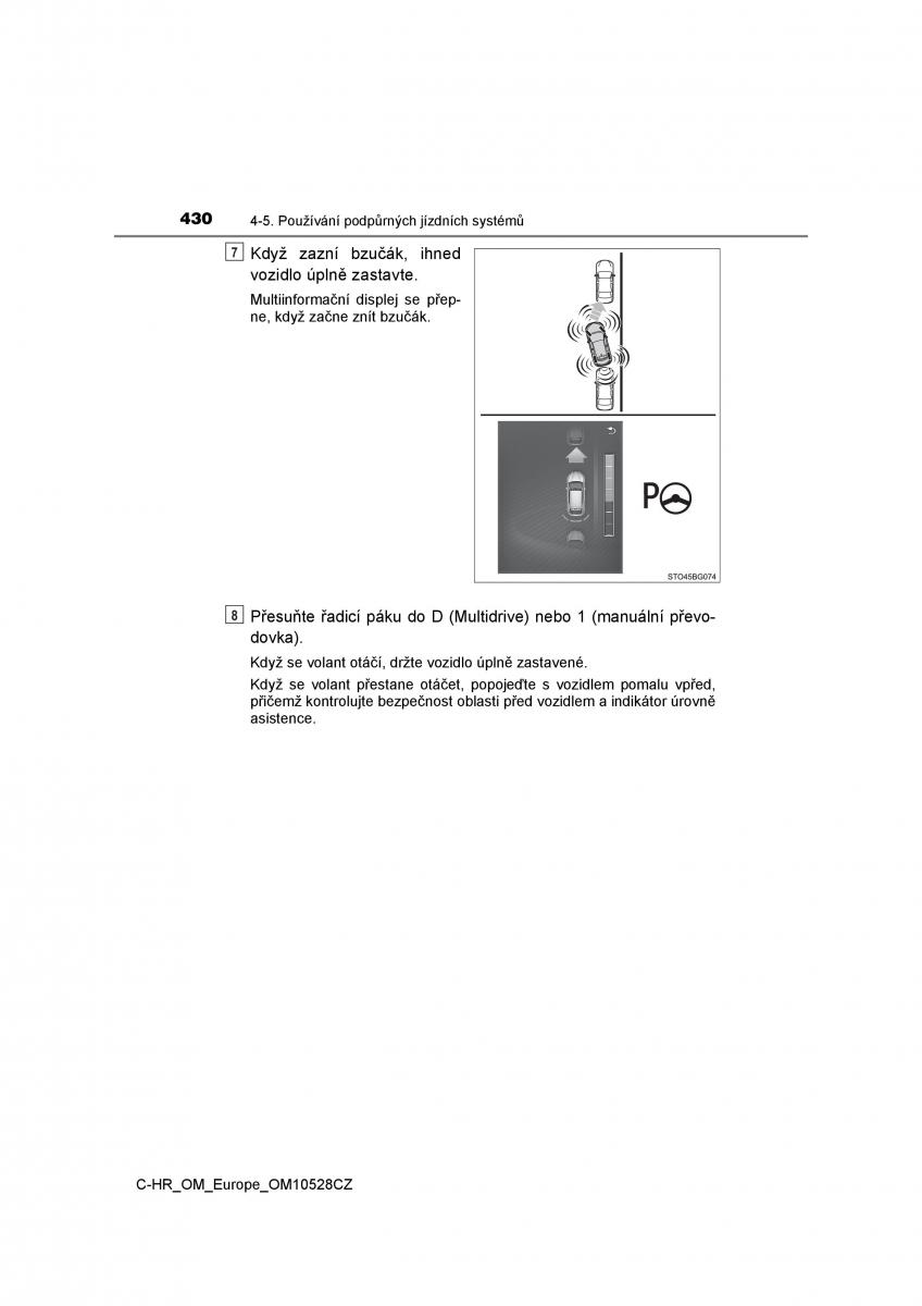 Toyota C HR navod k obsludze / page 430