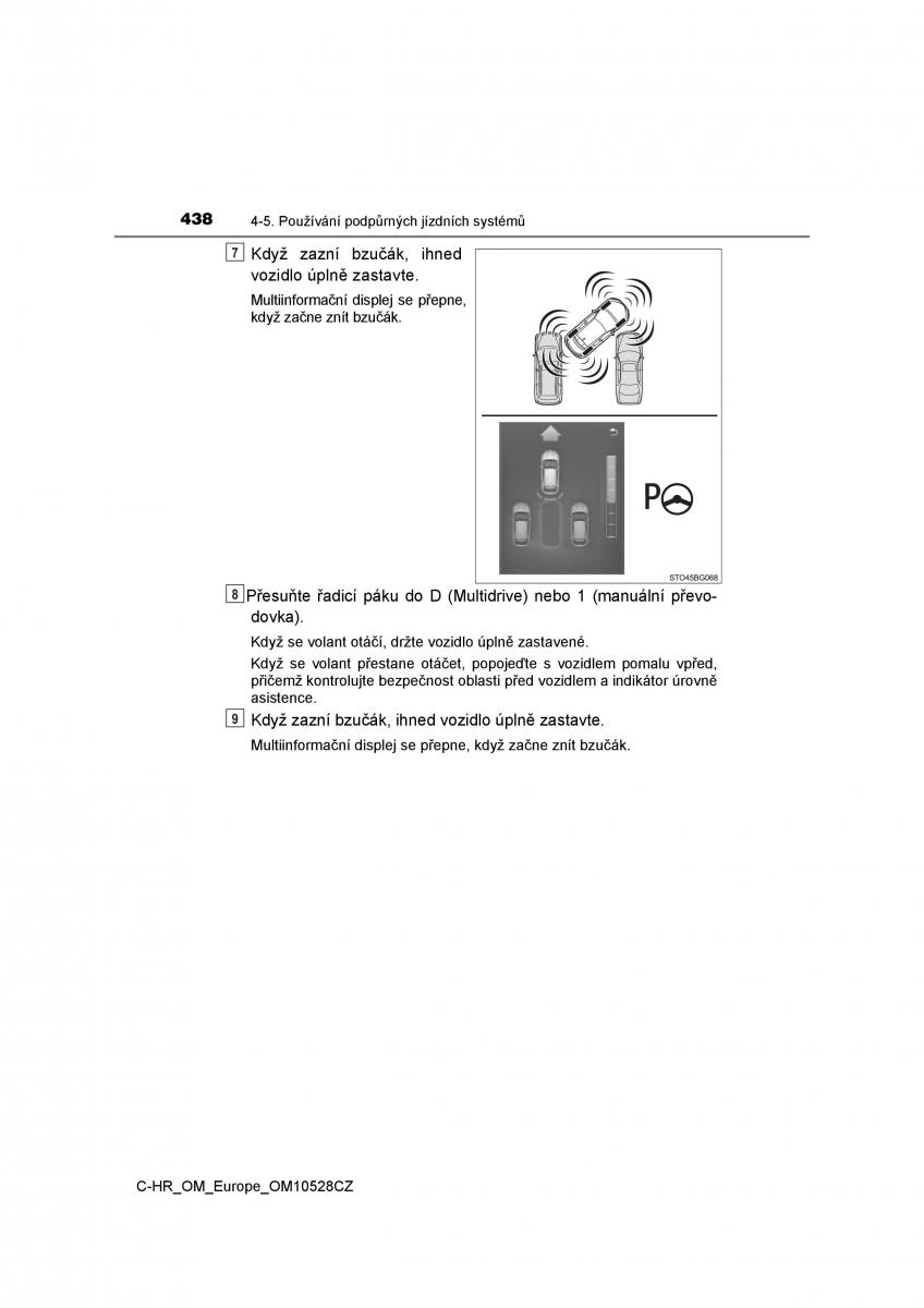 Toyota C HR navod k obsludze / page 438