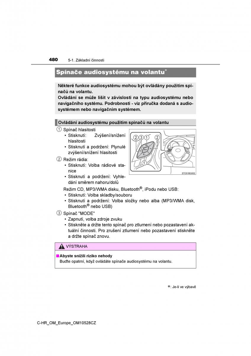 Toyota C HR navod k obsludze / page 480