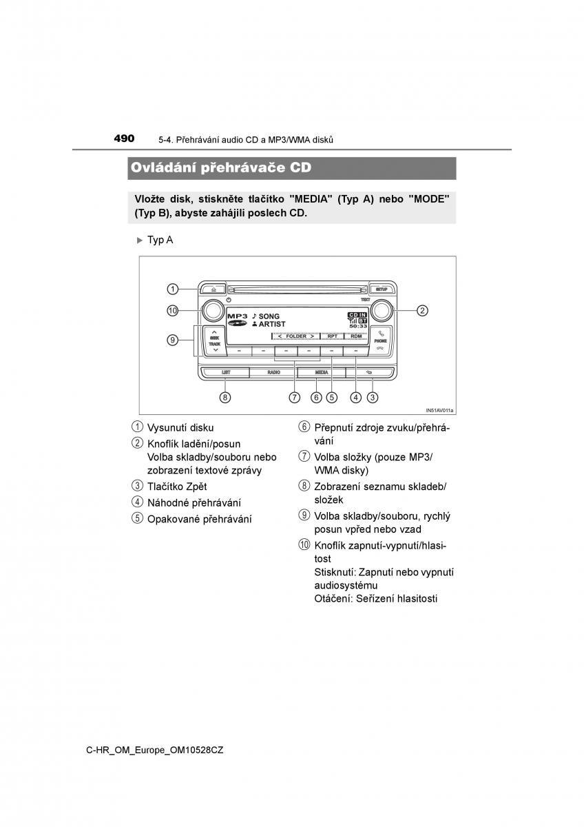 Toyota C HR navod k obsludze / page 490