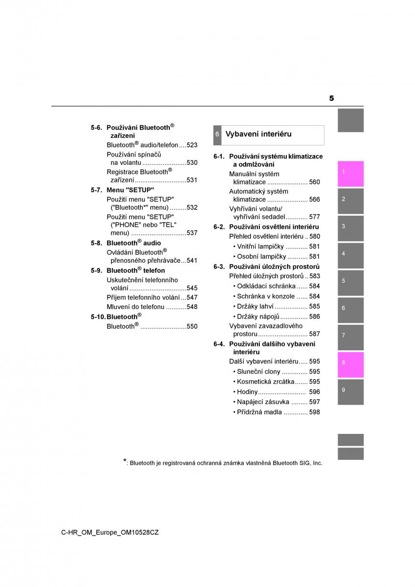 Toyota C HR navod k obsludze / page 5