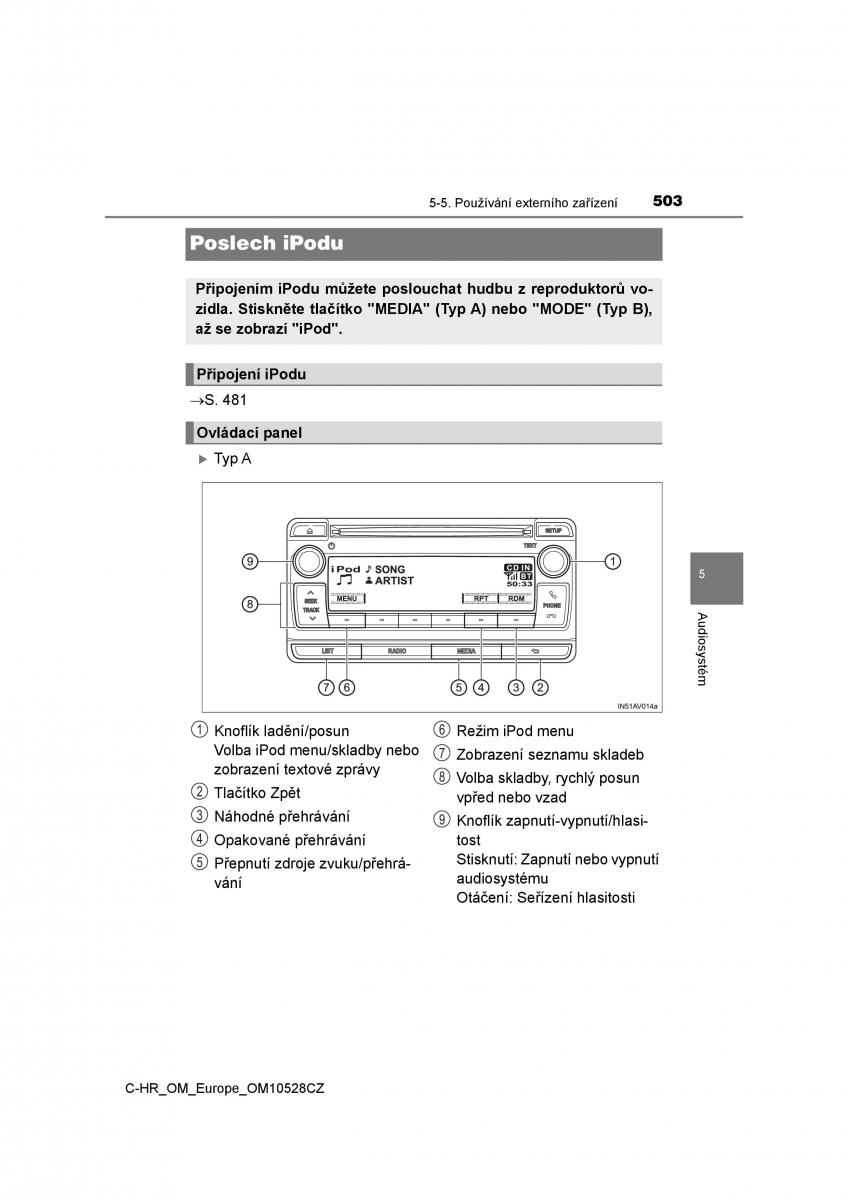 Toyota C HR navod k obsludze / page 503