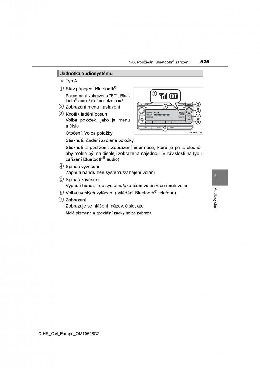 Toyota C HR navod k obsludze / page 525