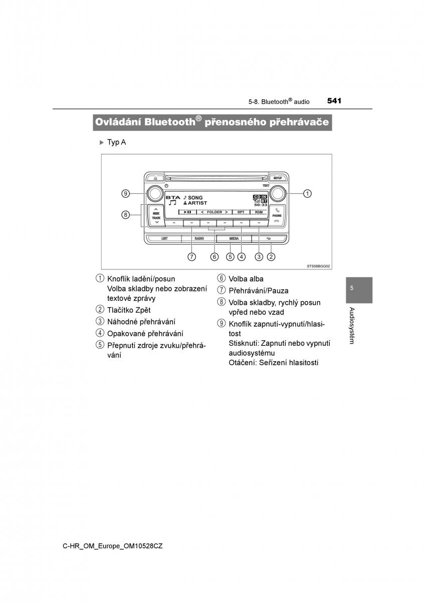 Toyota C HR navod k obsludze / page 541