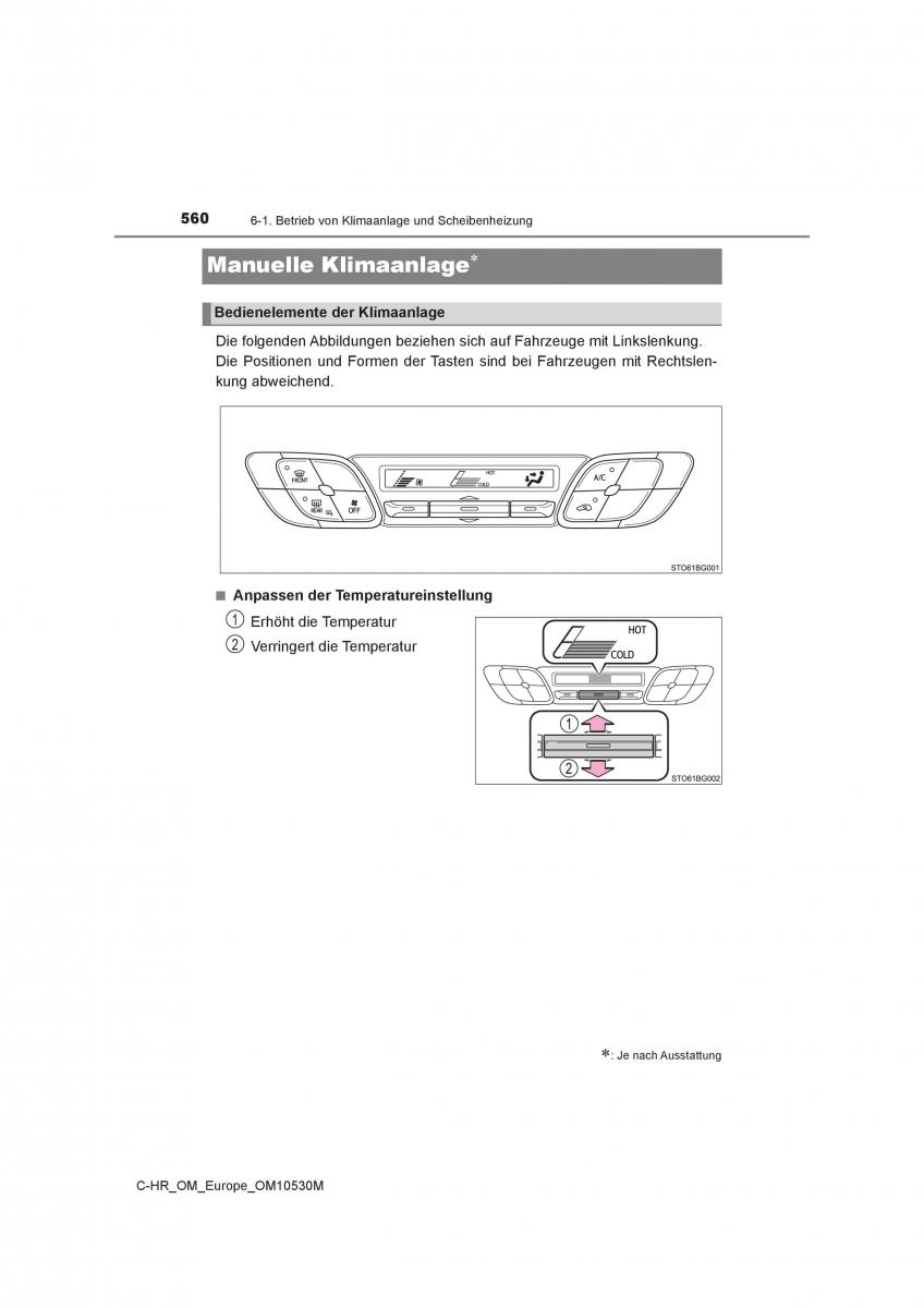 Toyota C HR Handbuch / page 560