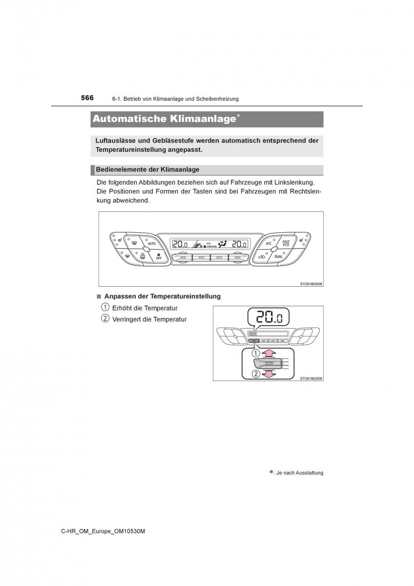 Toyota C HR Handbuch / page 566