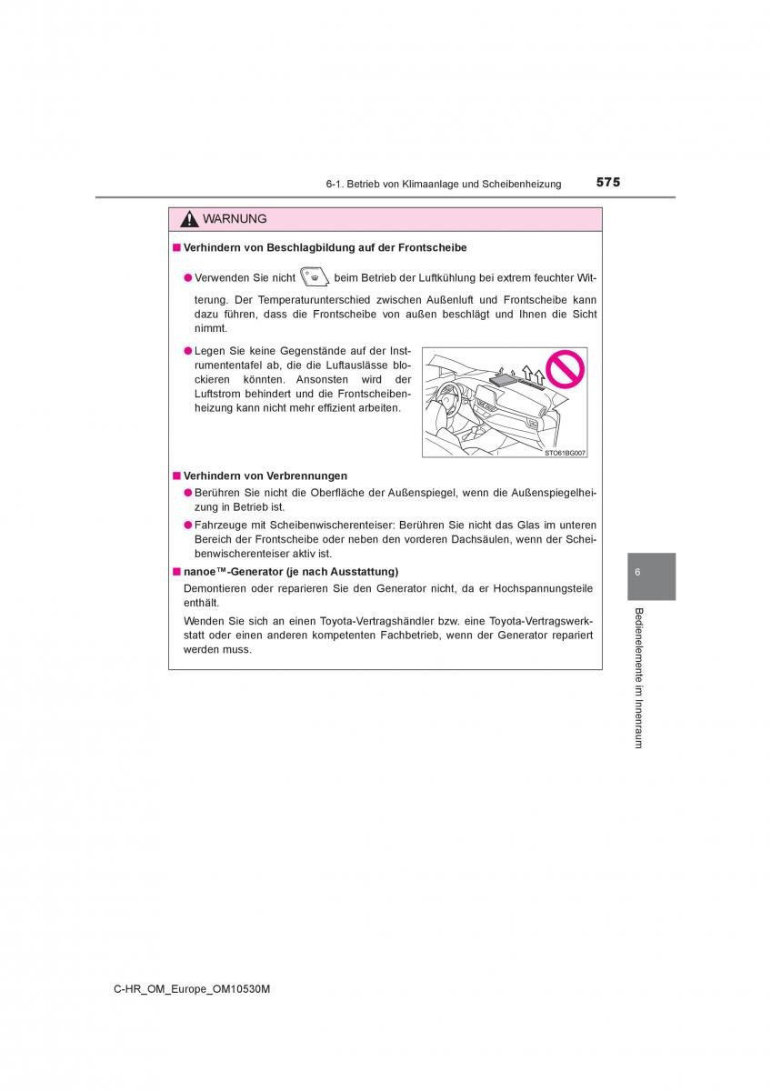 Toyota C HR Handbuch / page 575