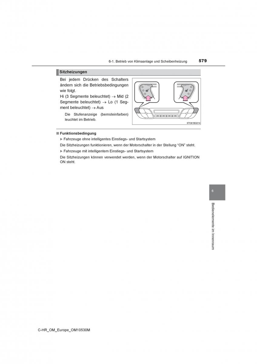 Toyota C HR Handbuch / page 579