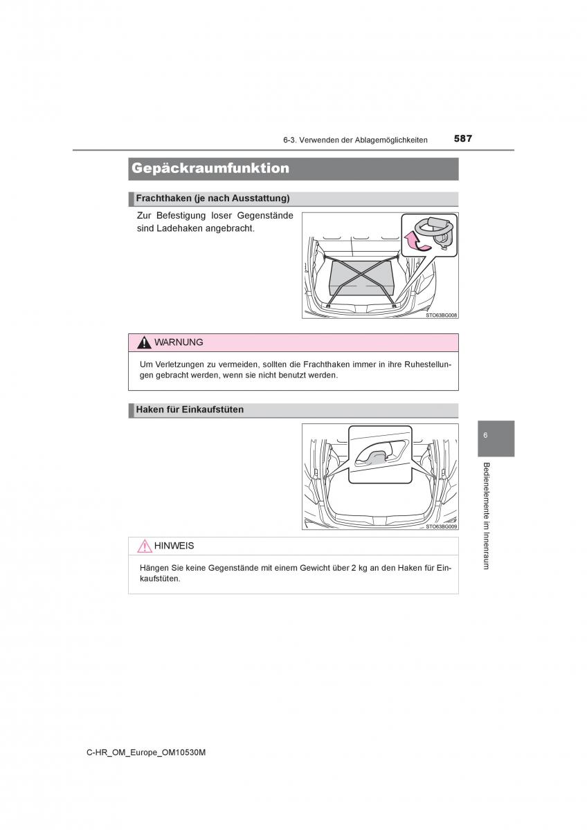 Toyota C HR Handbuch / page 587